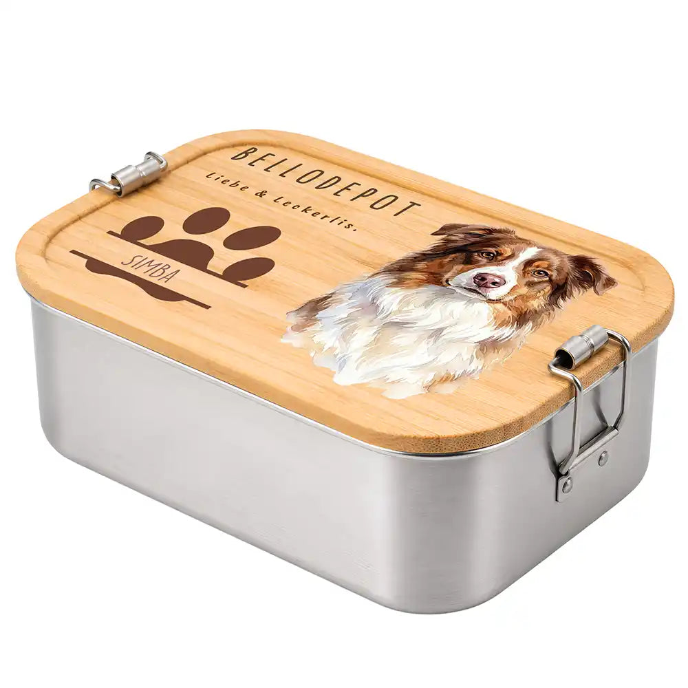Personalisierte Leckerlidose Hund Bellodepot mit Pfoten-Trio – Personalisiert Hauptbild 3