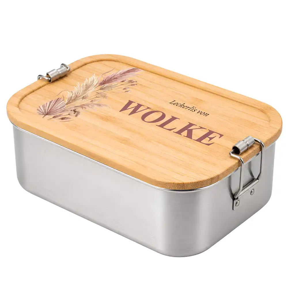 Personalisierte Leckerlidose Hund & Katze Pampagras Boho – Personalisiert Hauptbild 3