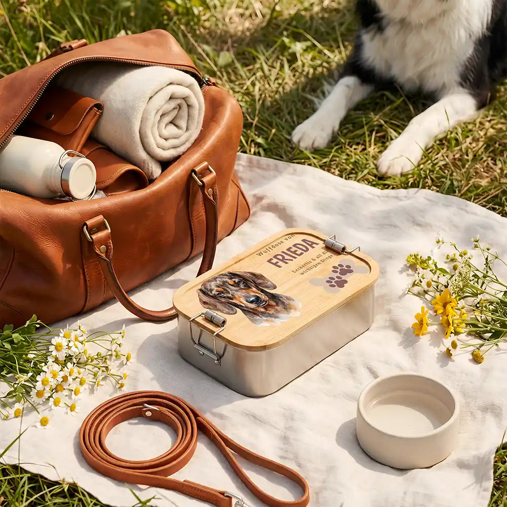 Personalisierte Leckerlidose Hund Wuffdose mit Pfötchen-Knochen – Foto-Personalisiert Lifestyle 4