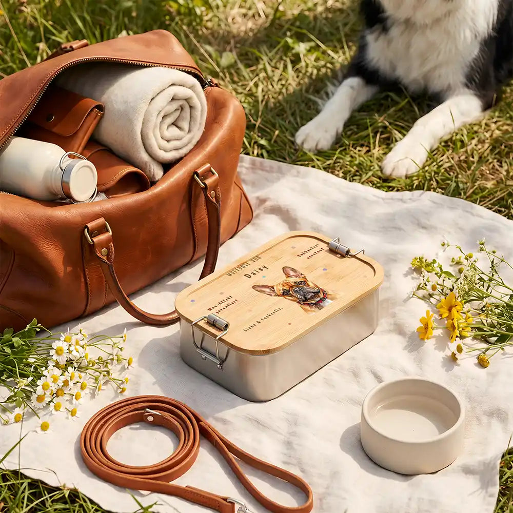 Personalisierte Leckerlidose Hund Wuffdose mit Knochen-Pfote – Foto-Personalisiert Lifestyle 4