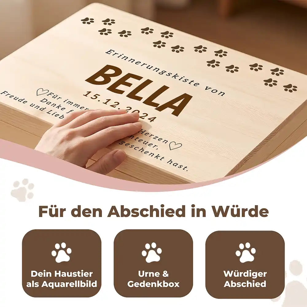 Tierurne Holz – Pfotenspur, Für den Abschied in Würde