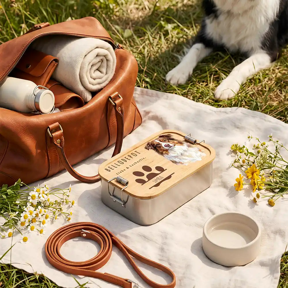 Personalisierte Leckerlidose Hund Bellodepot mit Pfoten-Trio – Foto-Personalisiert Lifestyle 4