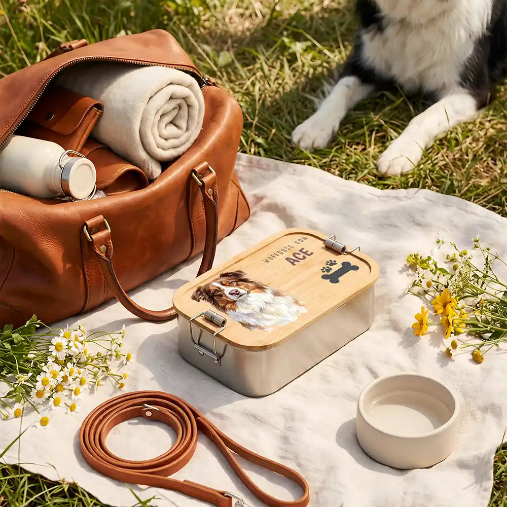 Personalisierte Leckerlidose Hund Pfötchen-Trio sanft – Foto-Personalisiert Lifestyle 4