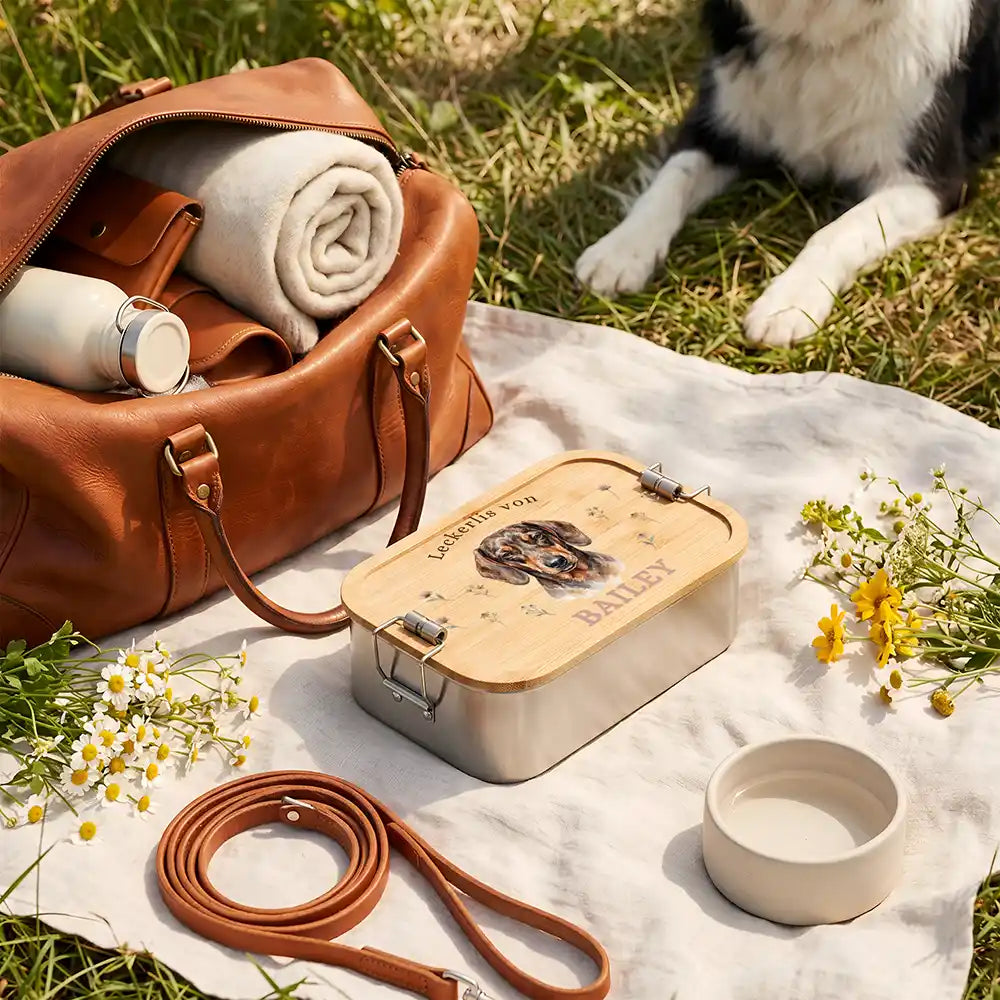 Personalisierte Leckerlidose Hund Lieblings-Snacks Wildblumen – Foto-Personalisiert Lifestyle 4