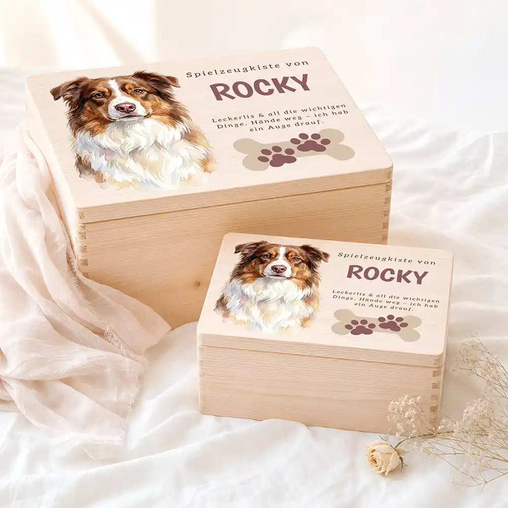 Personalisierte Spielzeugkiste Hund Knochen mit Pfoten – Etsy Hauptbild Hero
